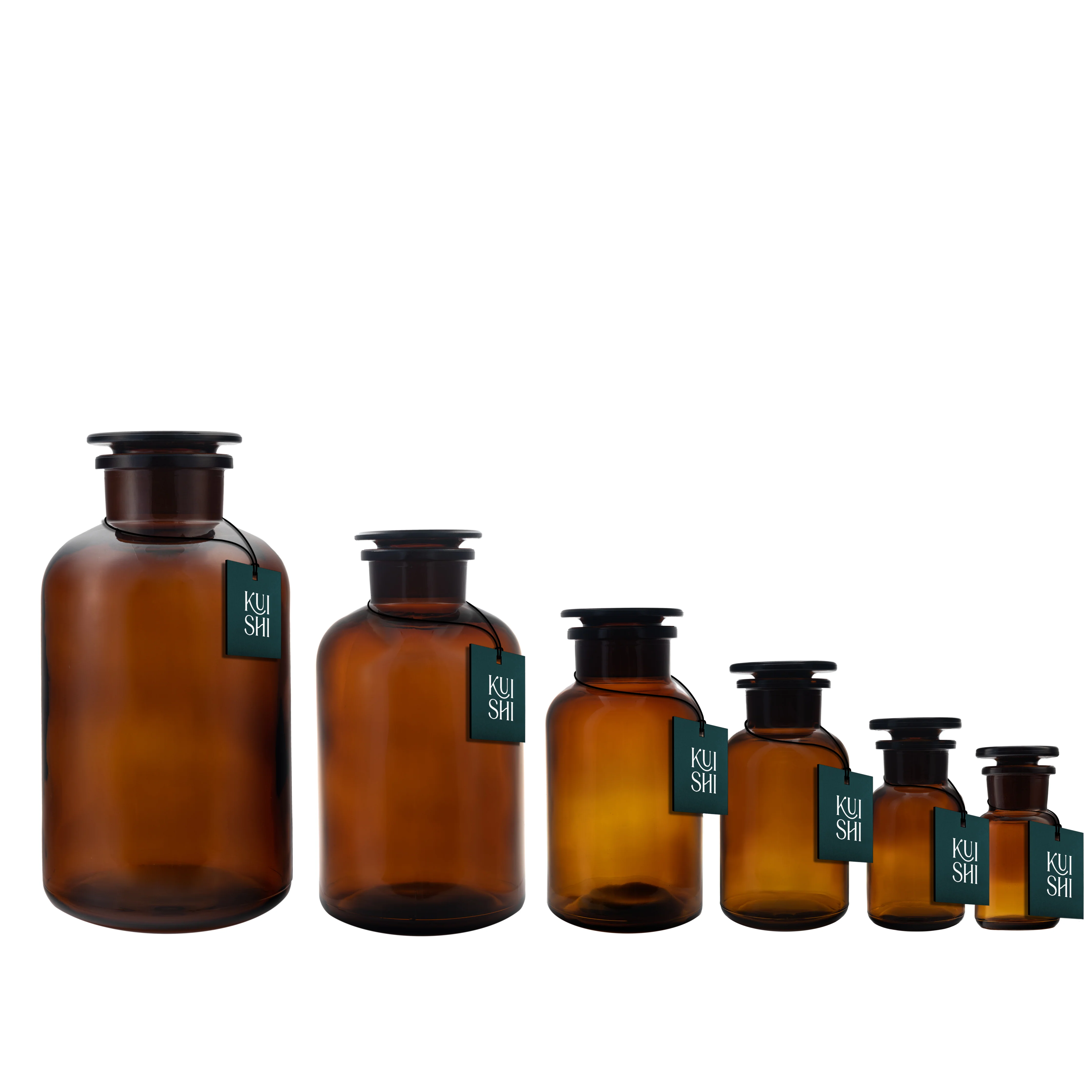 Amber Glass Apothecary Jars - Image 9