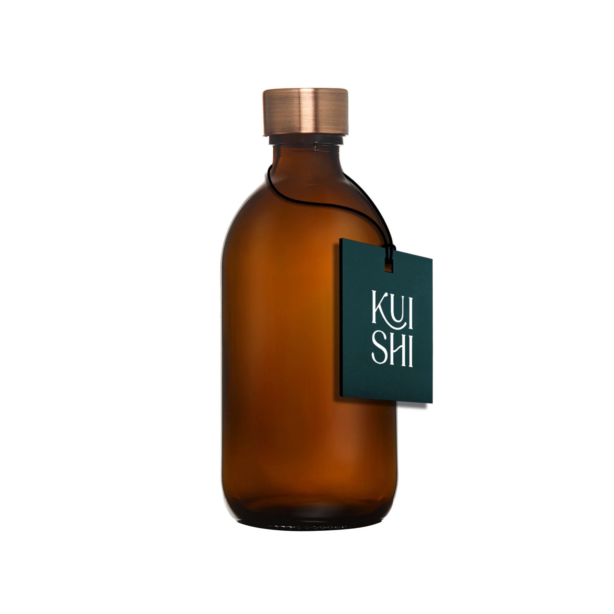 Amber Glass Bottle and Metal Cap - Image 4