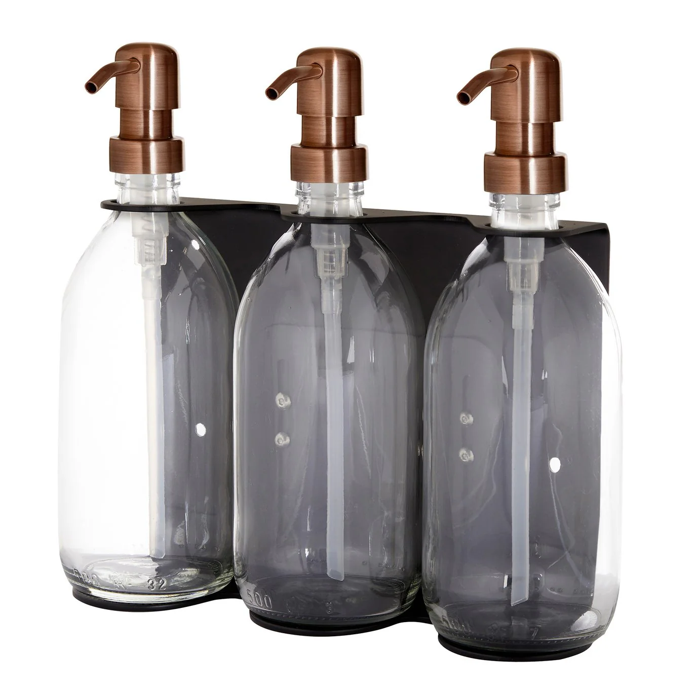 Black Triple Wall Mounted Soap Dispenser - Image 10