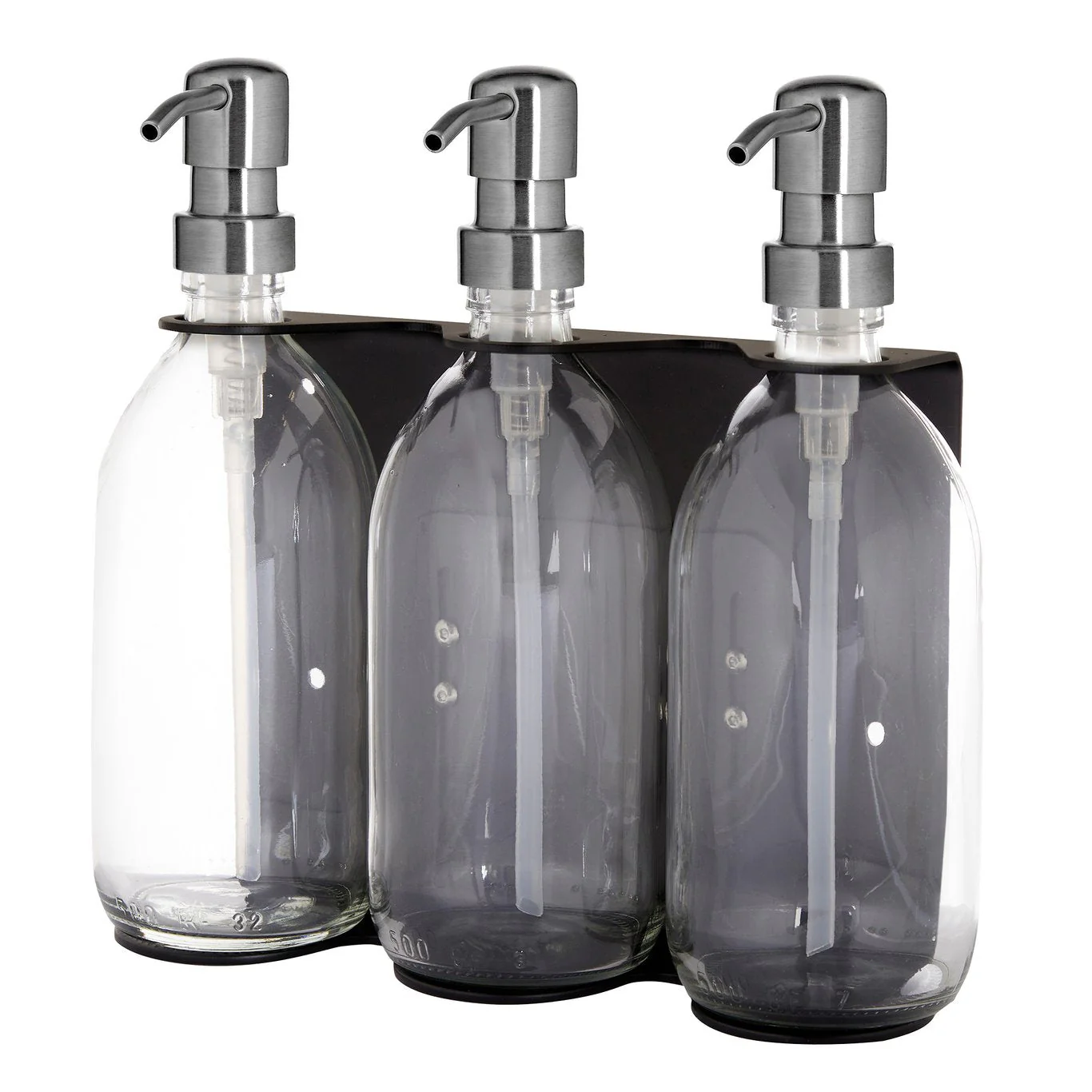 Black Triple Wall Mounted Soap Dispenser - Image 11
