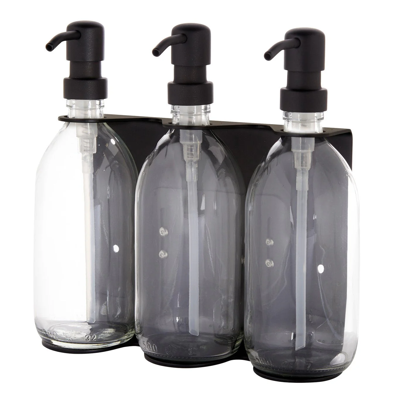 Black Triple Wall Mounted Soap Dispenser - Image 12