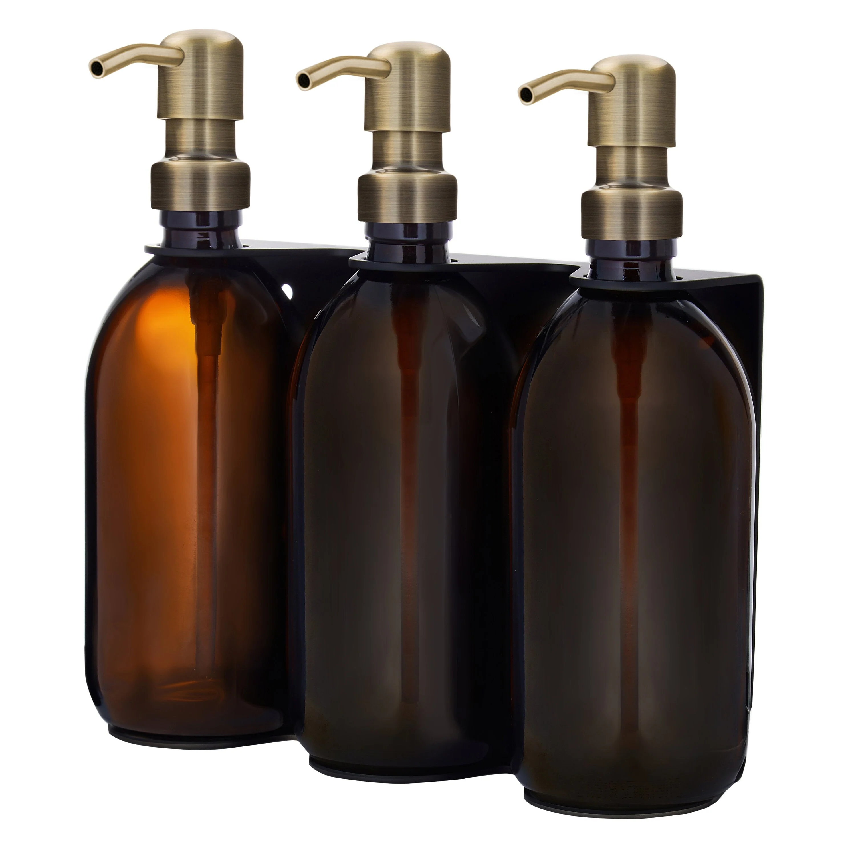 Black Triple Wall Mounted Soap Dispenser - Image 7