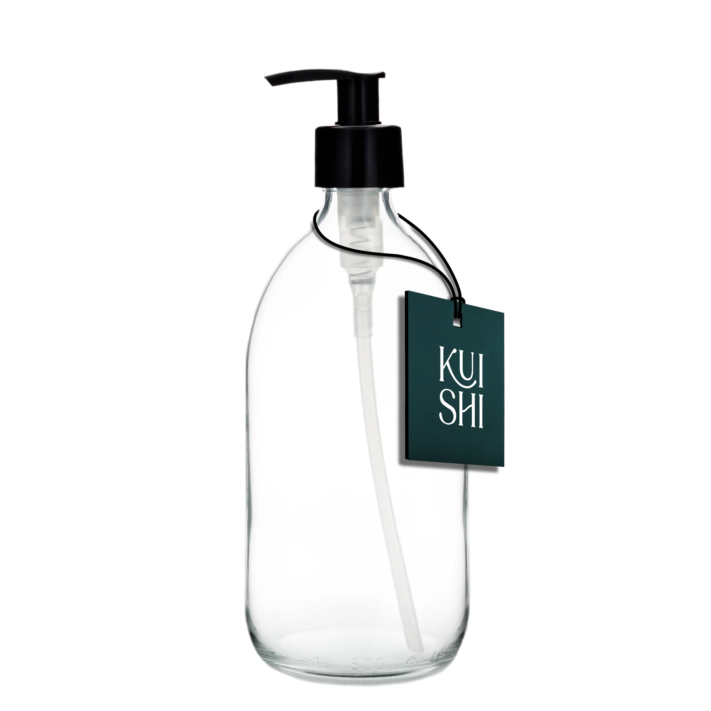 Clear Glass Pump Bottle - Image 3