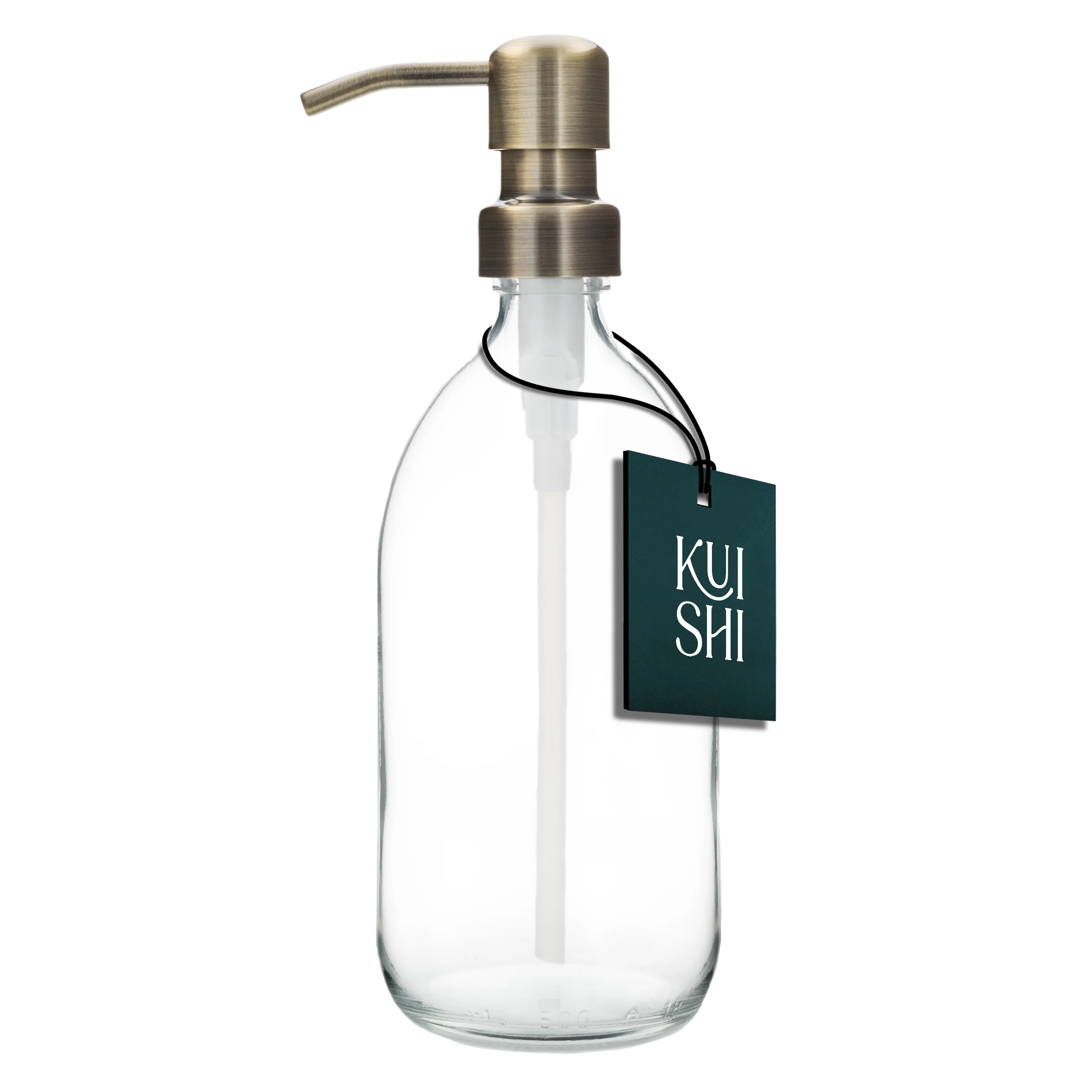 Clear Soap Dispenser Stainless Steel Pump - Image 3