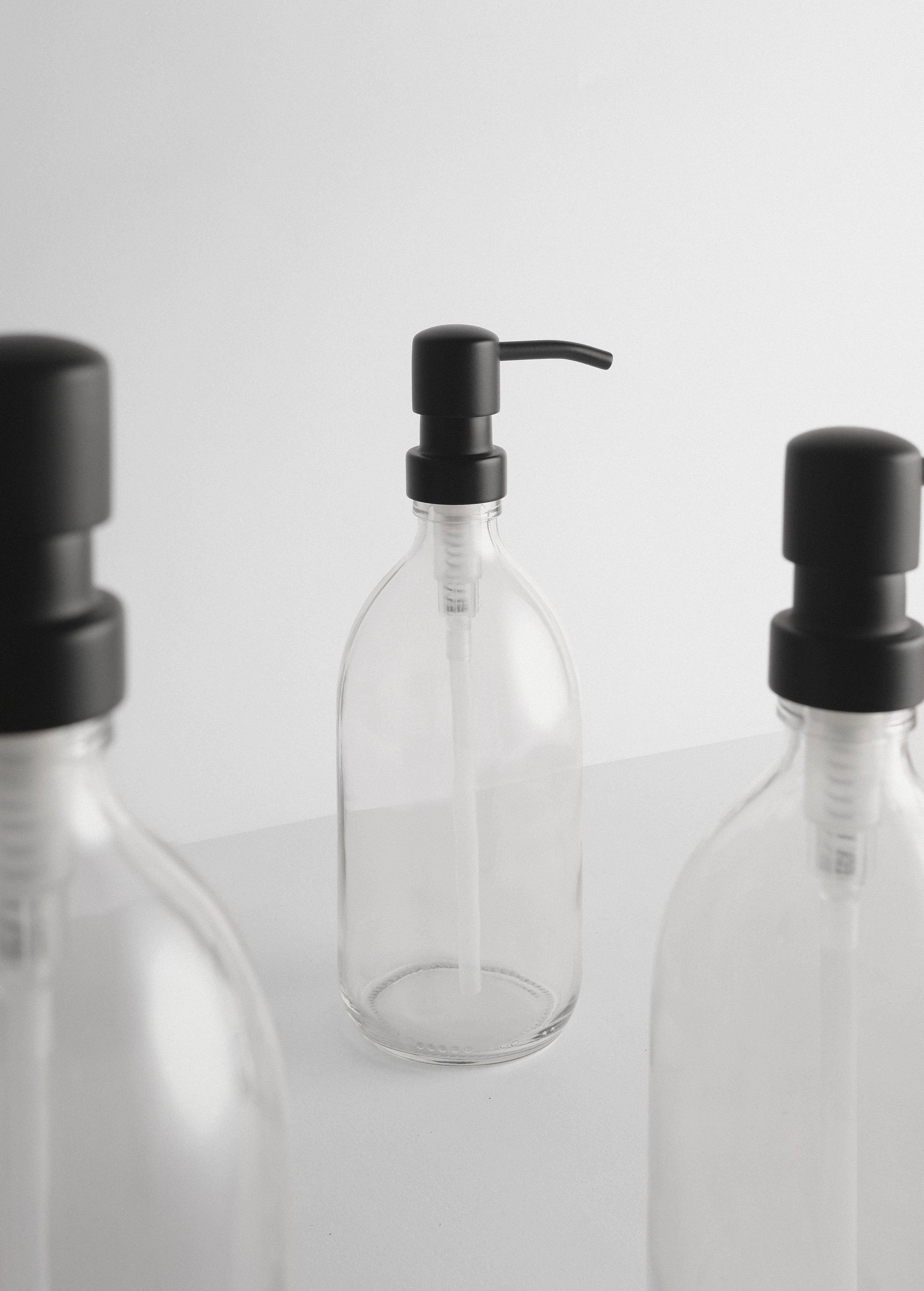 Clear Soap Dispenser Stainless Steel Pump - Image 6