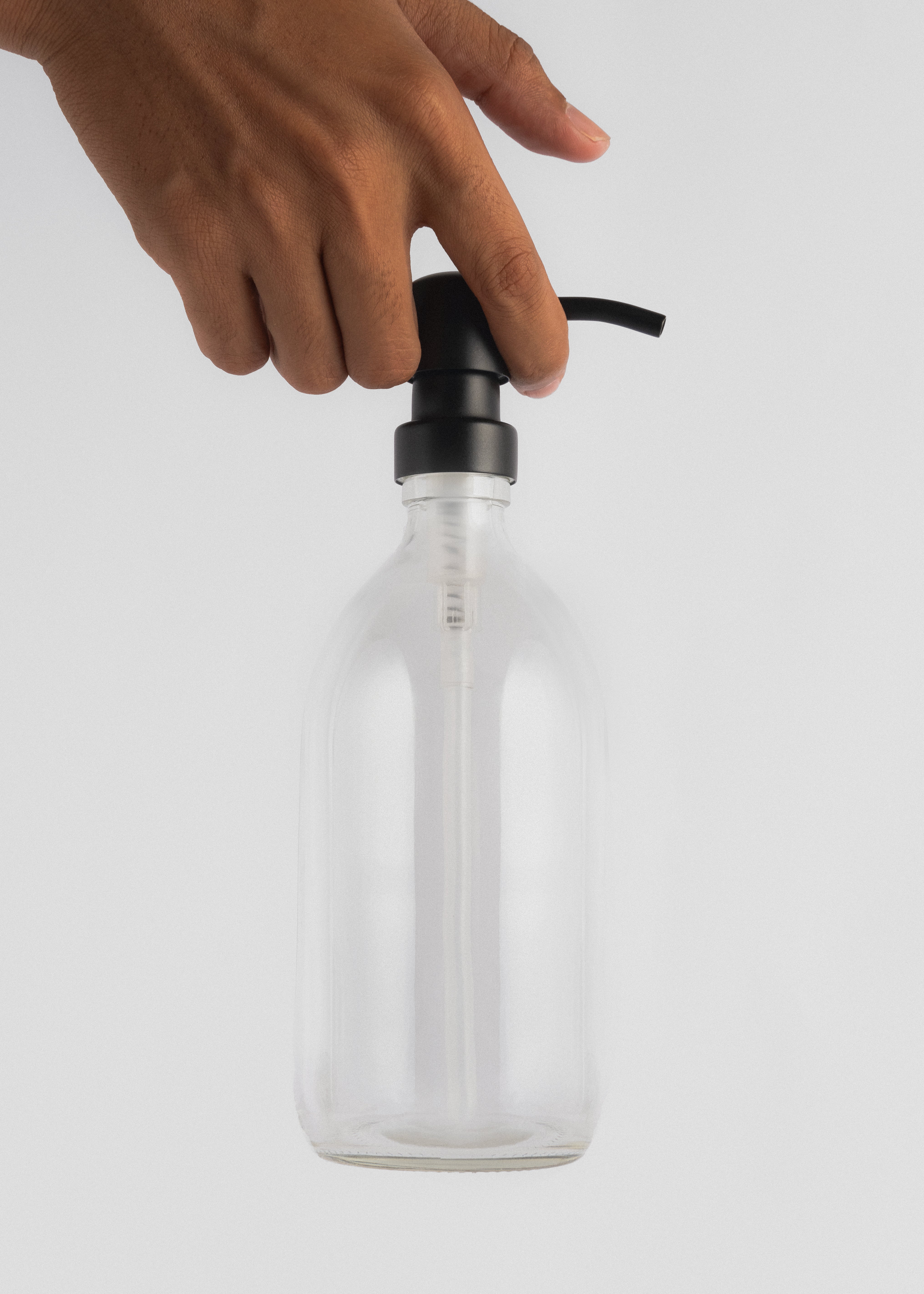 Clear Soap Dispenser Stainless Steel Pump - Image 7