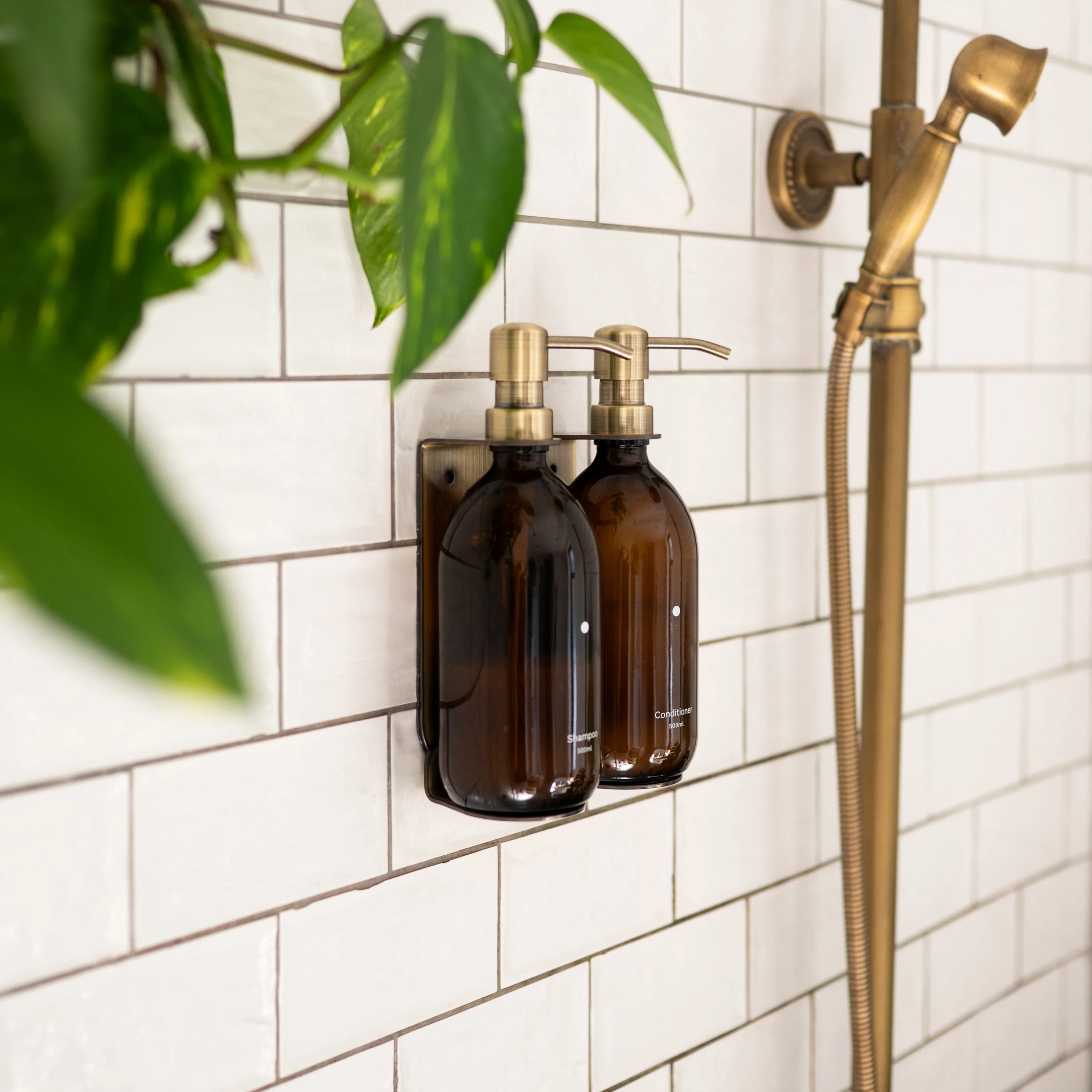 Gold Double Soap Bottle Holder - Image 3