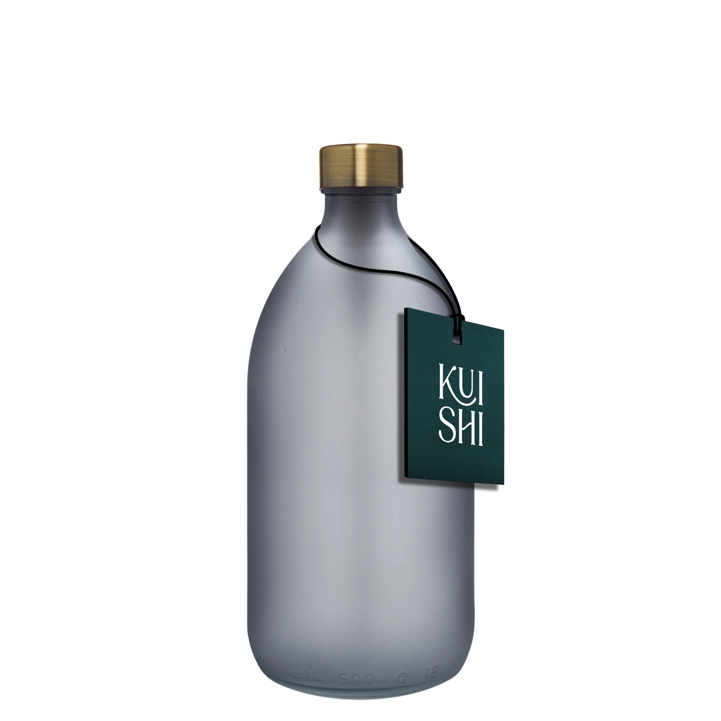 Frosted Grey Bottle and Metal Cap - Image 3