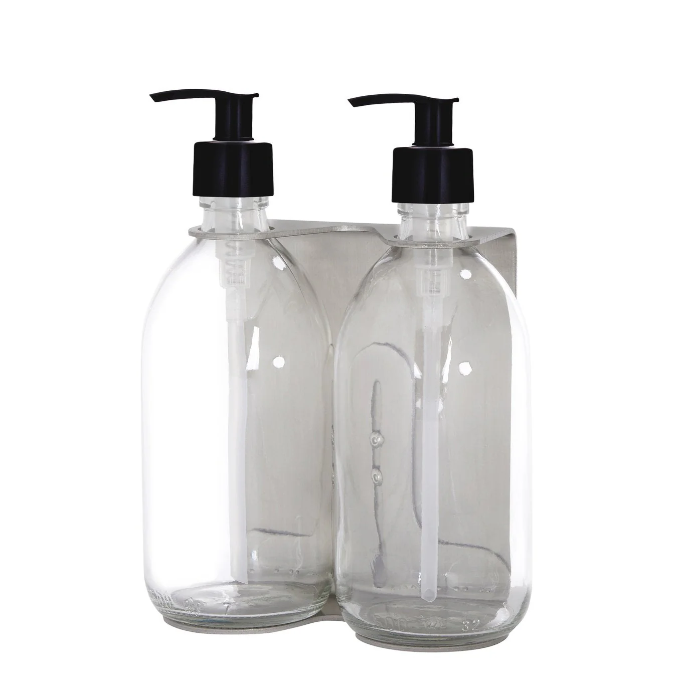 Nickel Double Wall Mounted Soap Dispenser - Image 13