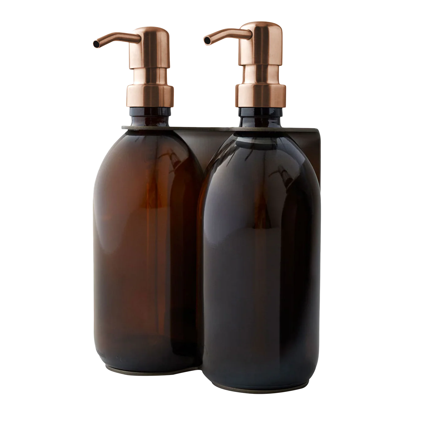 Nickel Double Wall Mounted Soap Dispenser - Image 6