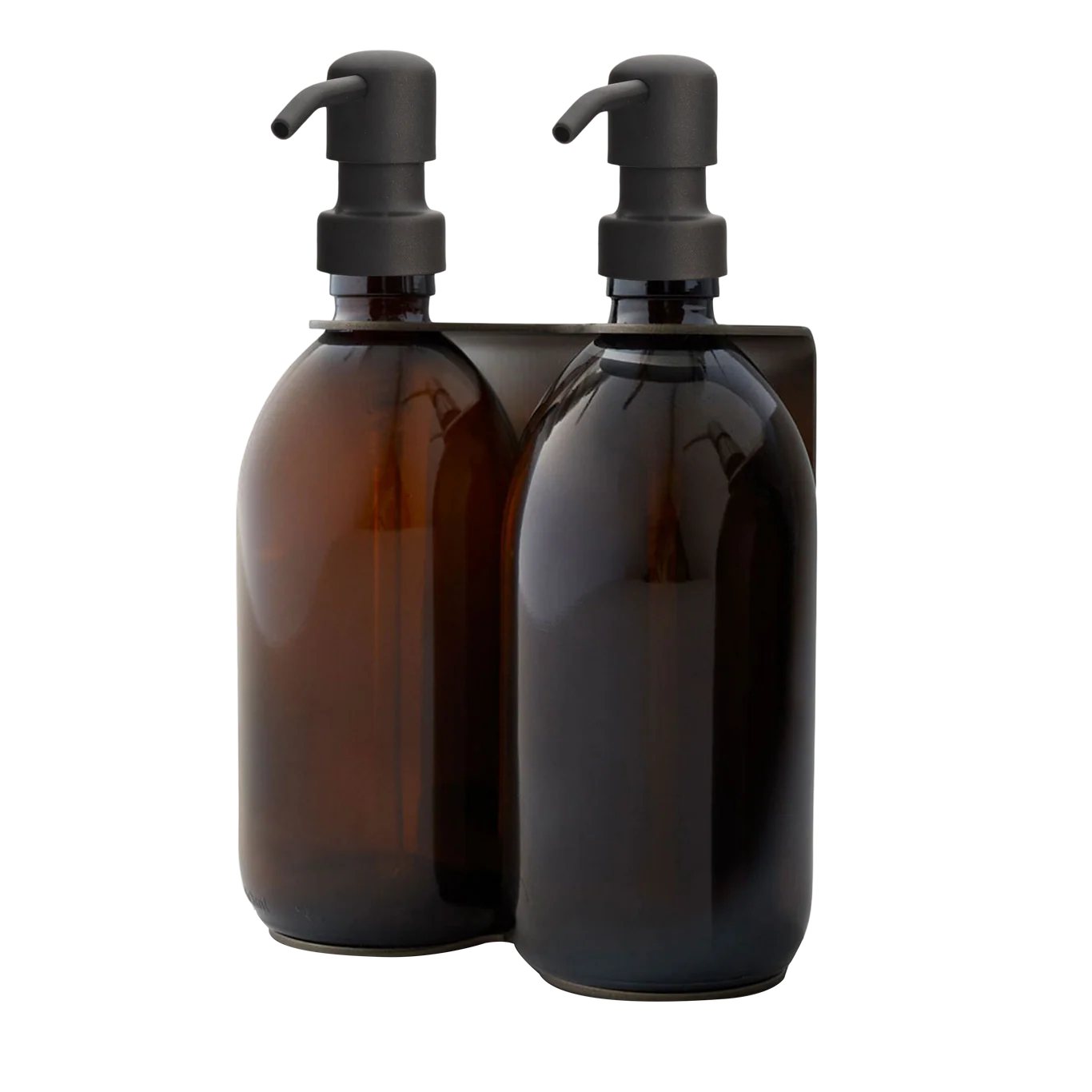 Nickel Double Wall Mounted Soap Dispenser - Image 7