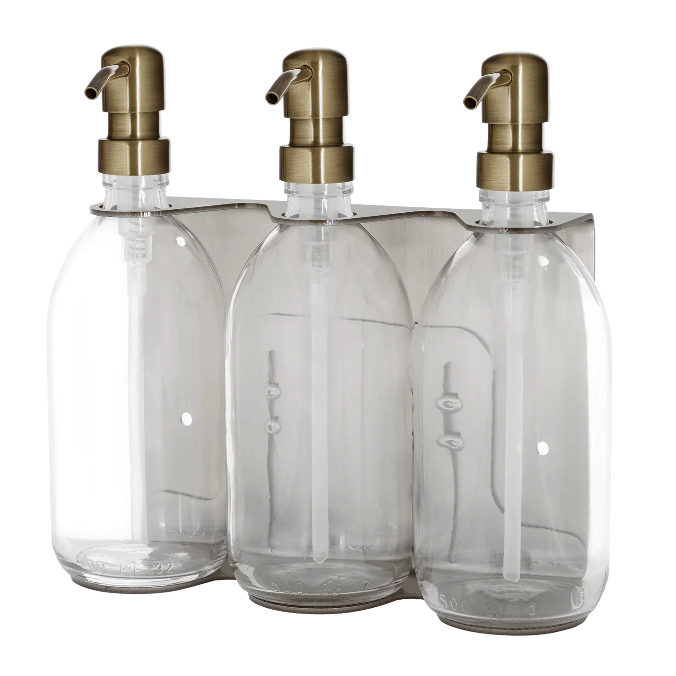 Nickel Triple Wall Mounted Soap Dispenser - Image 10