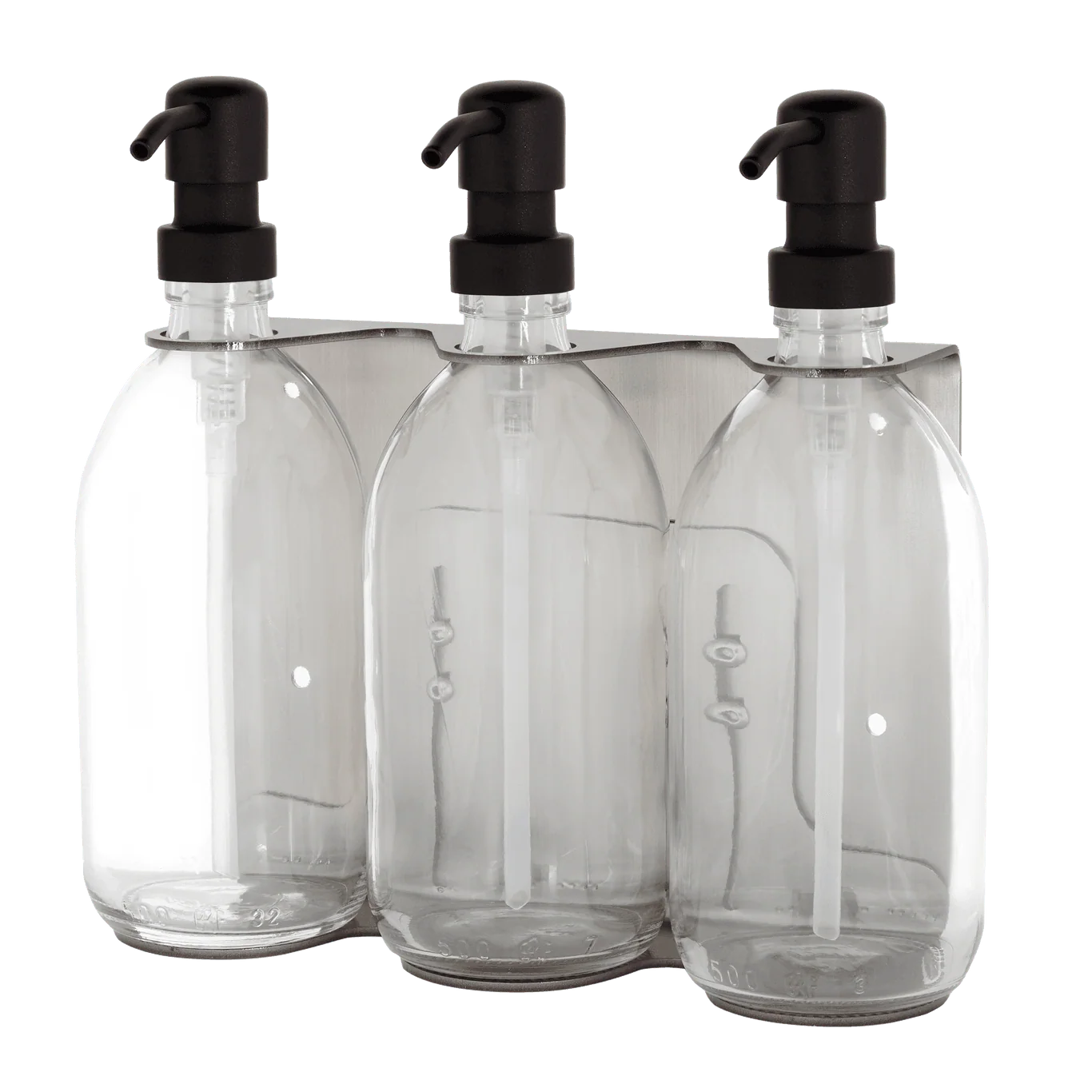 Nickel Triple Wall Mounted Soap Dispenser - Image 12