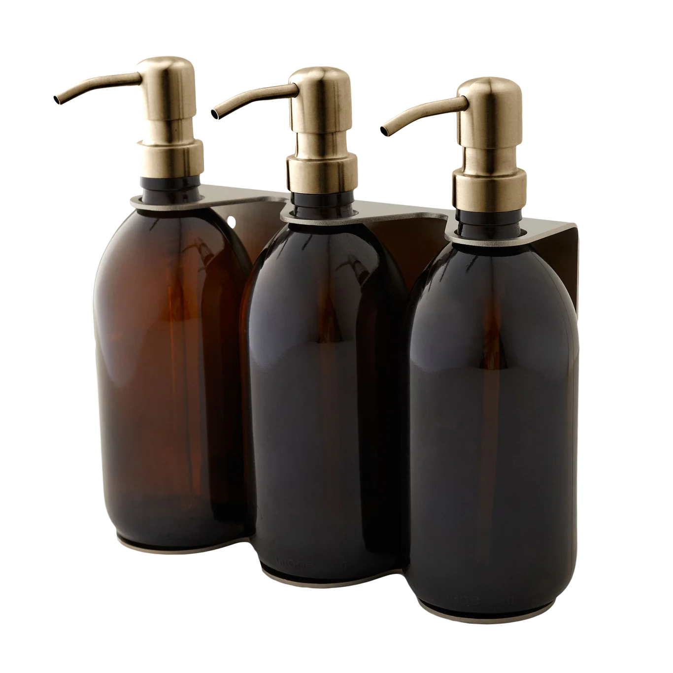 Nickel Triple Wall Mounted Soap Dispenser - Image 5