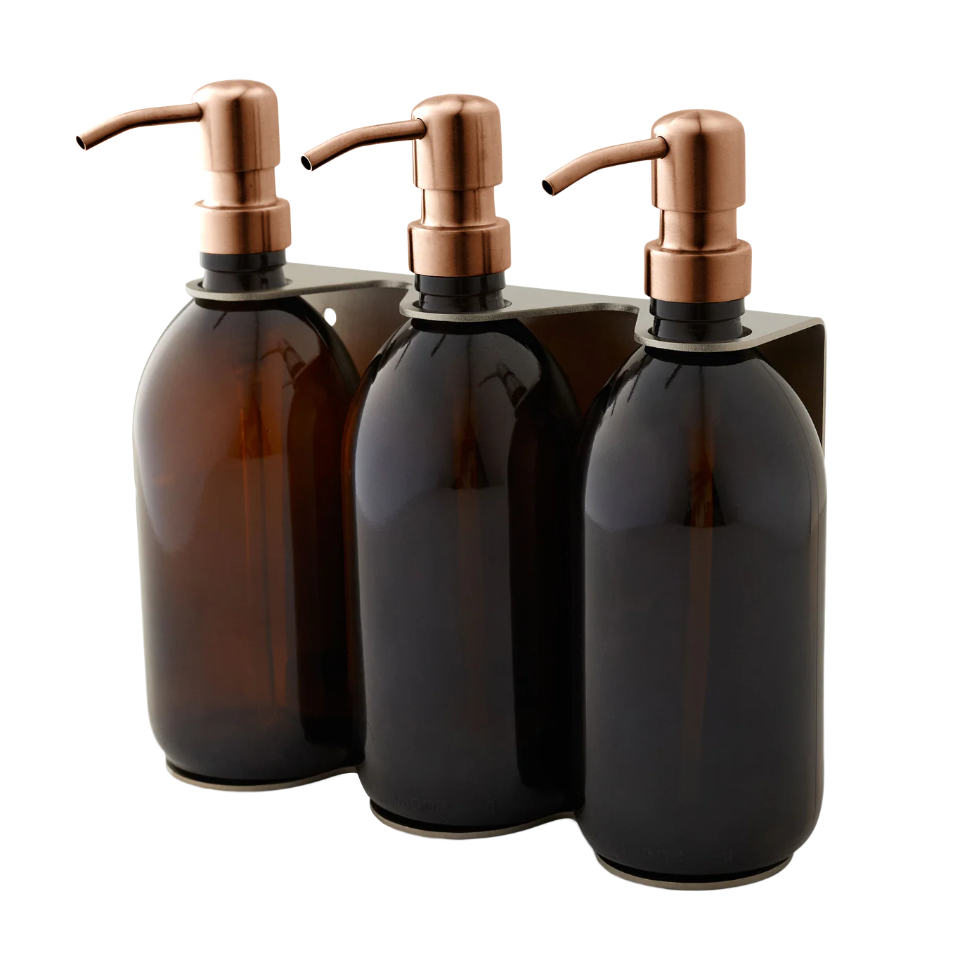 Nickel Triple Wall Mounted Soap Dispenser - Image 6