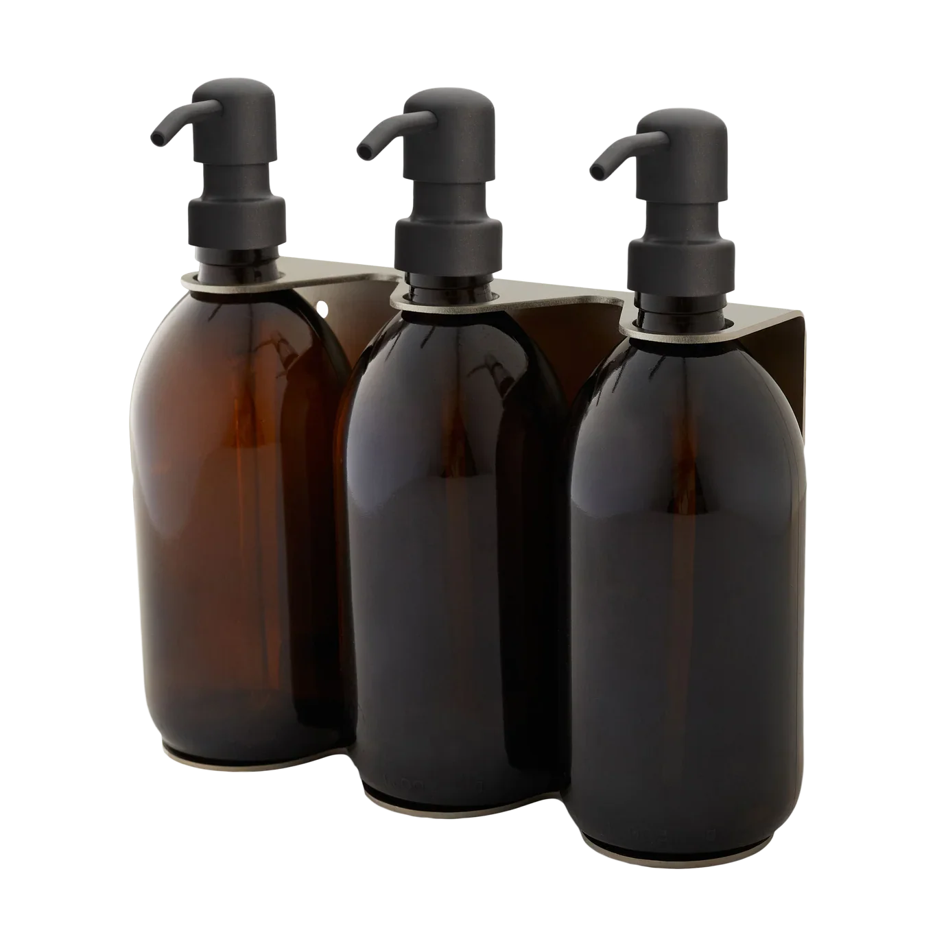 Nickel Triple Wall Mounted Soap Dispenser - Image 7