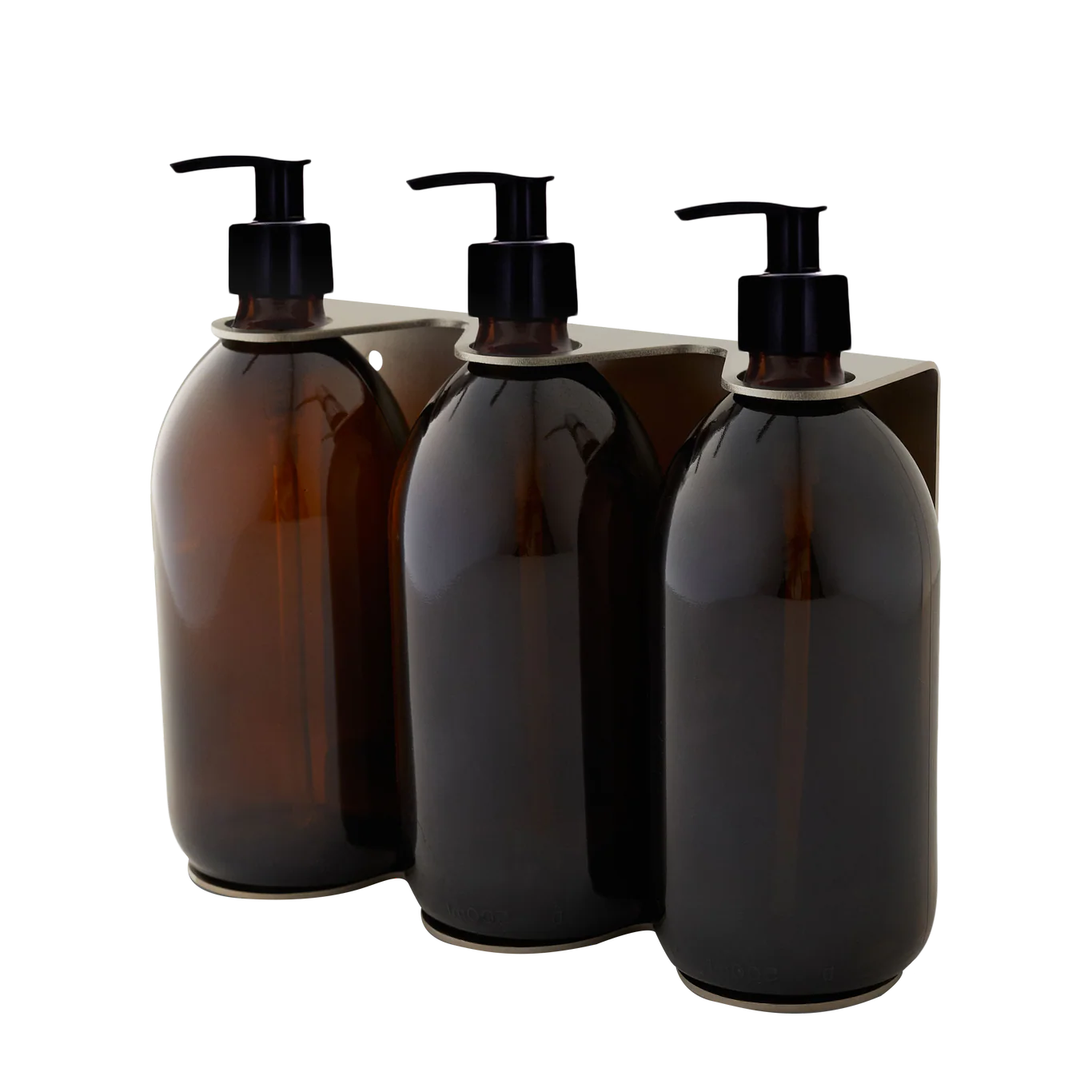 Nickel Triple Wall Mounted Soap Dispenser - Image 8