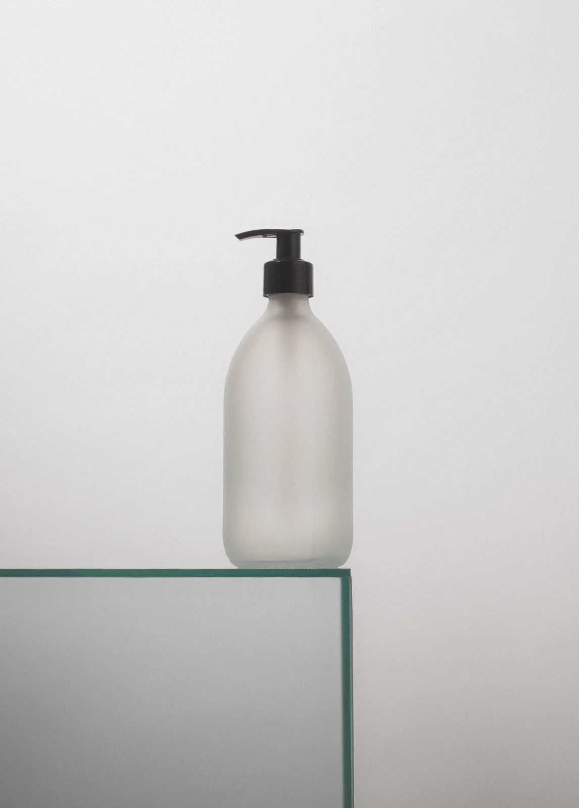 White Glass Pump Bottle - Image 4