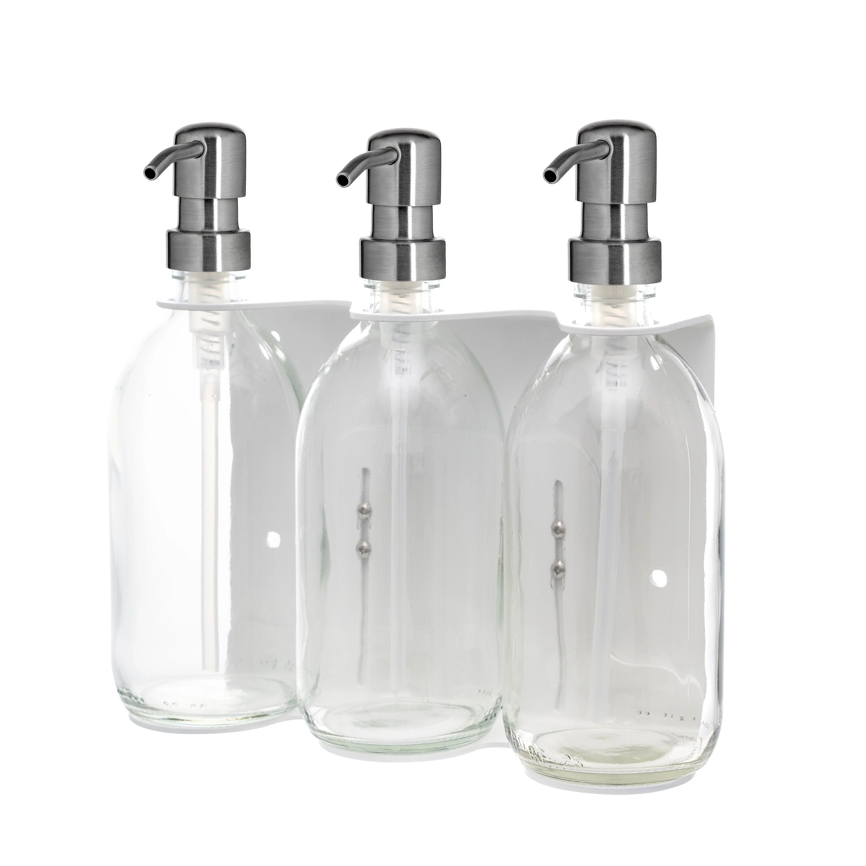 White Triple Wall Mounted Soap Dispenser - Image 11