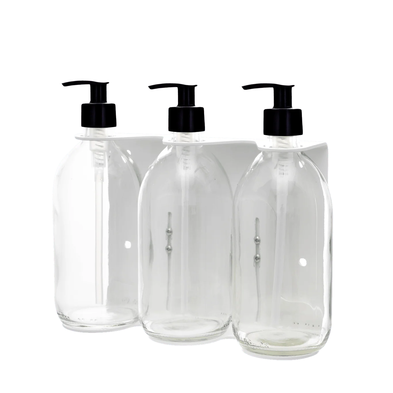 White Triple Wall Mounted Soap Dispenser - Image 15