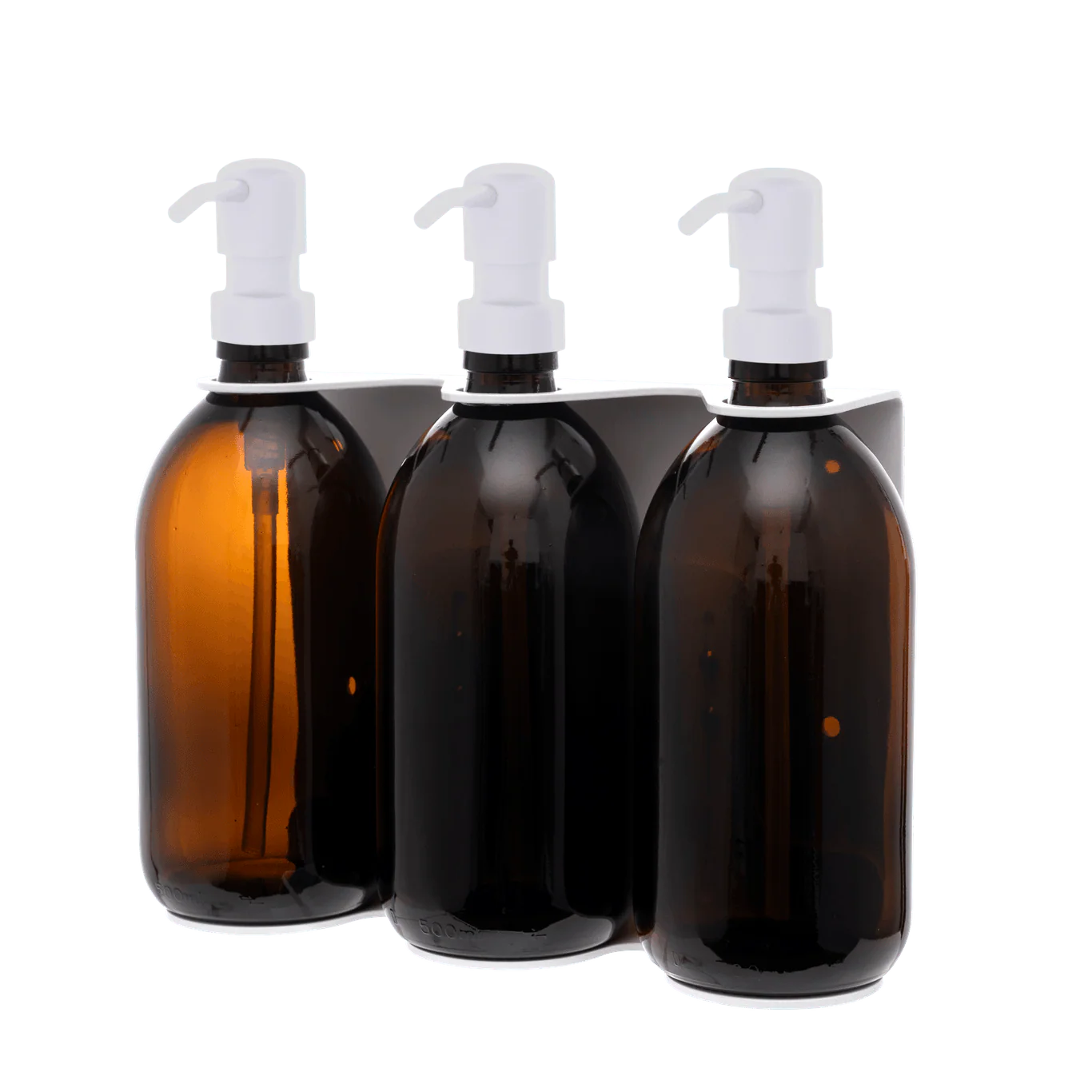 White Triple Wall Mounted Soap Dispenser - Image 3