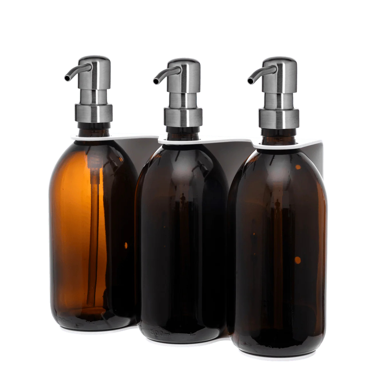 White Triple Wall Mounted Soap Dispenser - Image 5