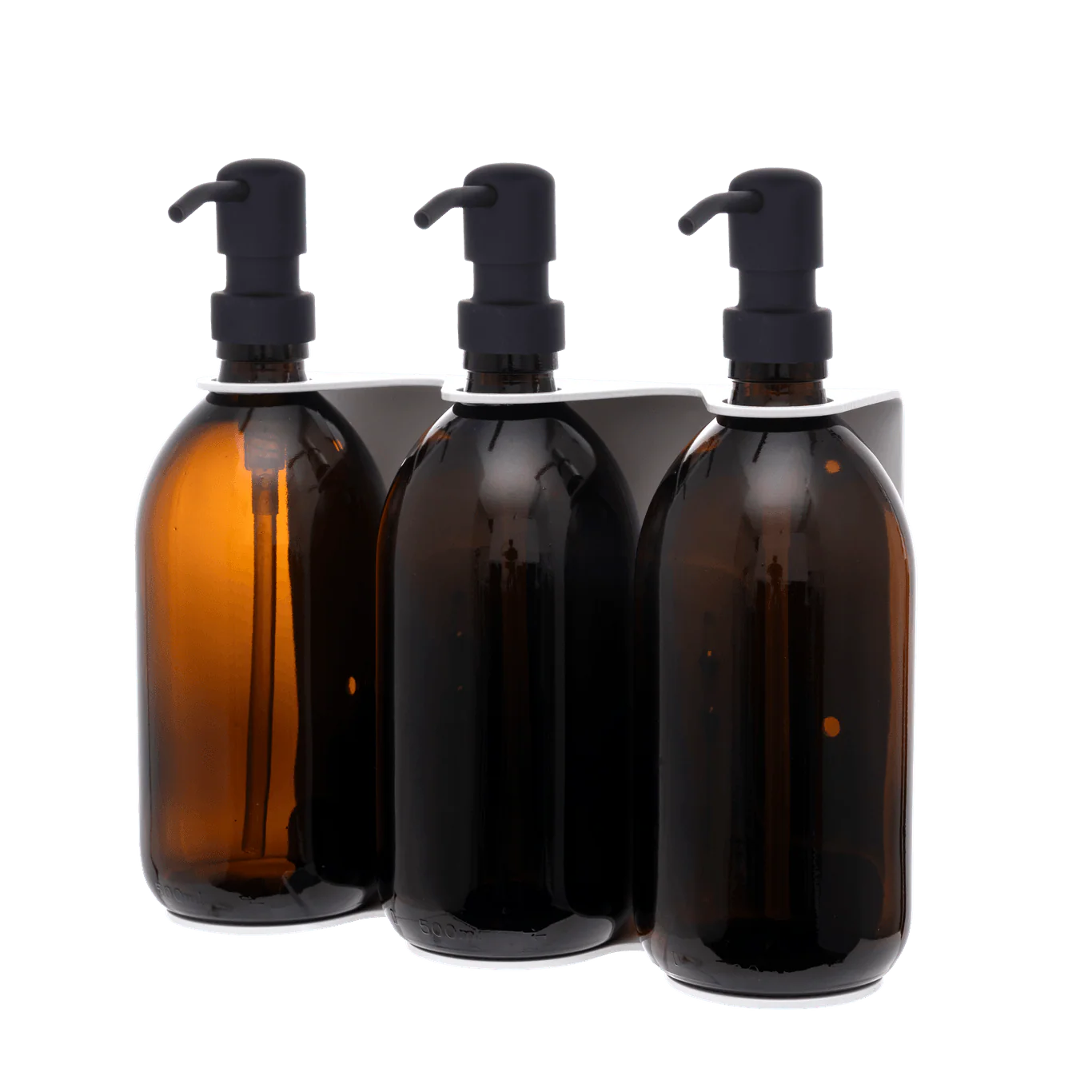 White Triple Wall Mounted Soap Dispenser - Image 6