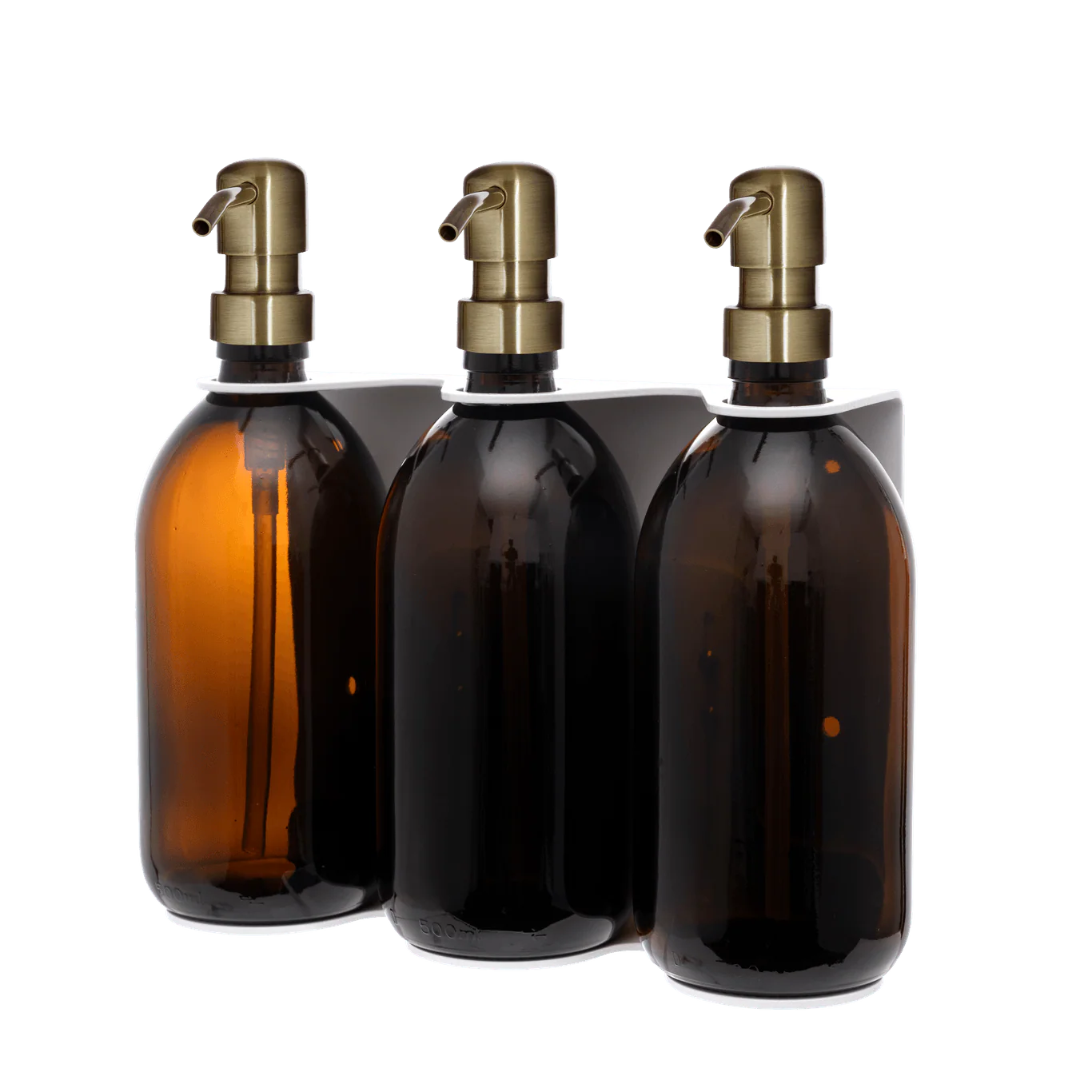 White Triple Wall Mounted Soap Dispenser - Image 7