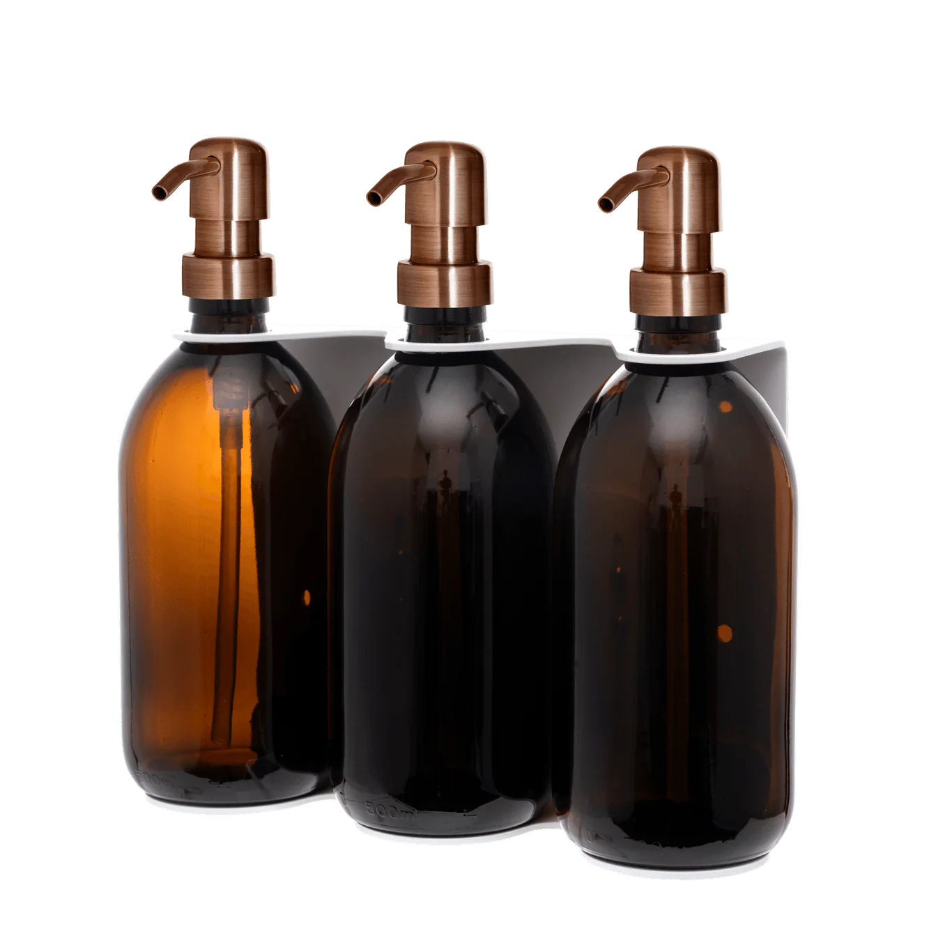 White Triple Wall Mounted Soap Dispenser - Image 8