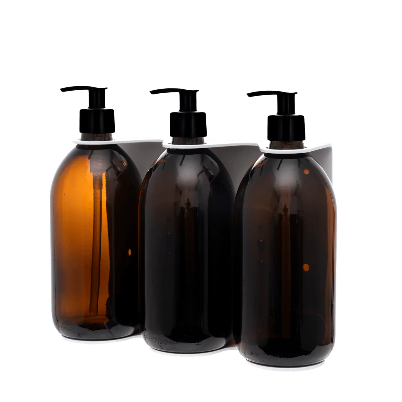 White Triple Wall Mounted Soap Dispenser - Image 9